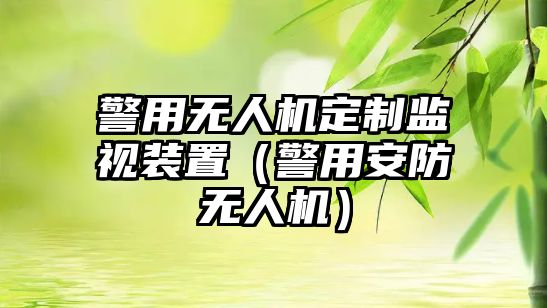 警用無人機定制監視裝置（警用安防無人機）