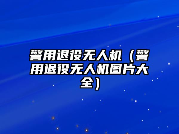 警用退役無人機（警用退役無人機圖片大全）