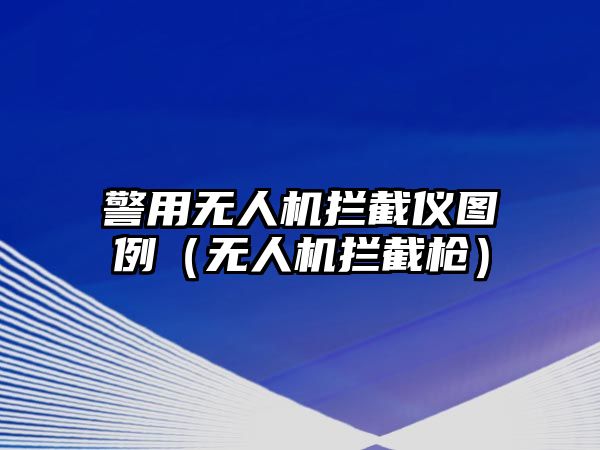 警用無人機攔截儀圖例（無人機攔截槍）