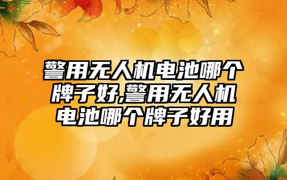 警用無人機電池哪個牌子好,警用無人機電池哪個牌子好用