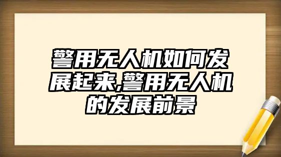 警用無人機如何發展起來,警用無人機的發展前景