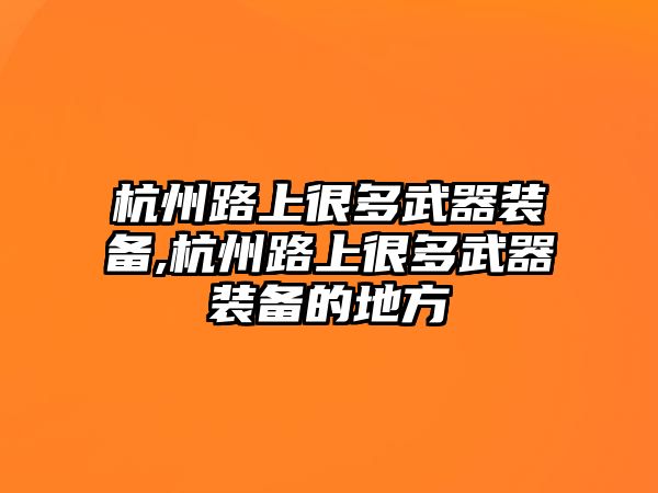 杭州路上很多武器裝備,杭州路上很多武器裝備的地方