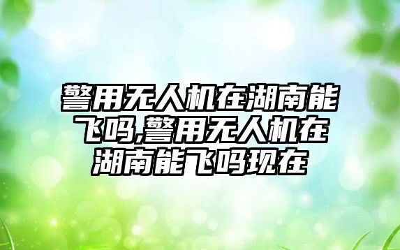 警用無人機在湖南能飛嗎,警用無人機在湖南能飛嗎現在