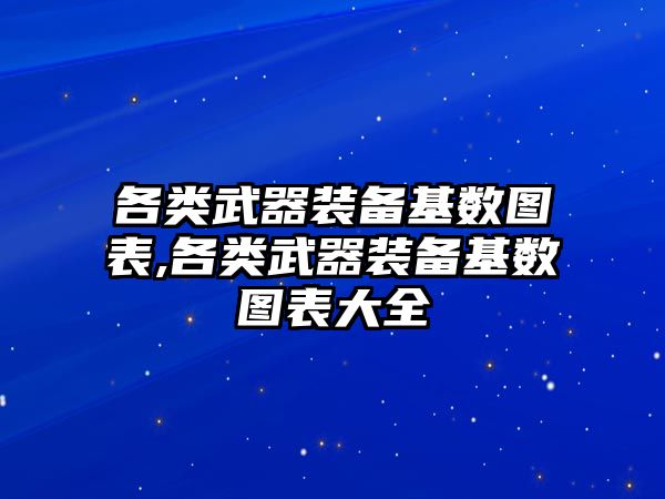 各類武器裝備基數(shù)圖表,各類武器裝備基數(shù)圖表大全