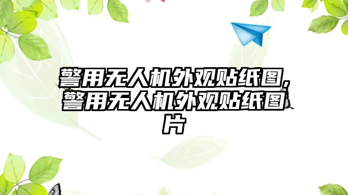 警用無人機外觀貼紙圖,警用無人機外觀貼紙圖片