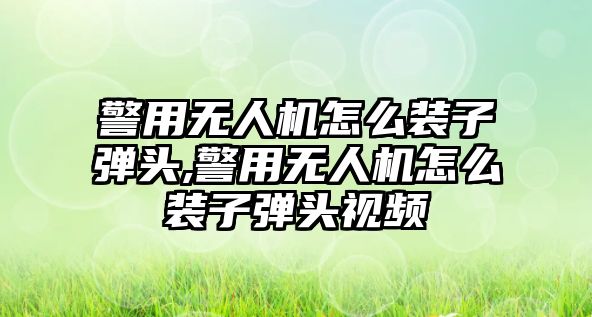 警用無人機怎么裝子彈頭,警用無人機怎么裝子彈頭視頻