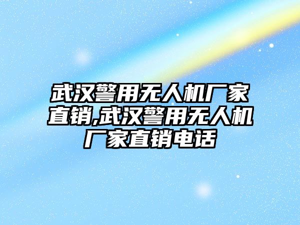 武漢警用無人機廠家直銷,武漢警用無人機廠家直銷電話