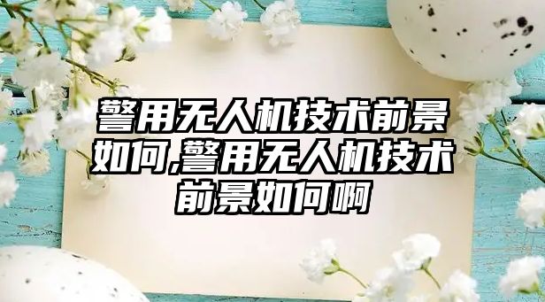 警用無人機技術前景如何,警用無人機技術前景如何啊