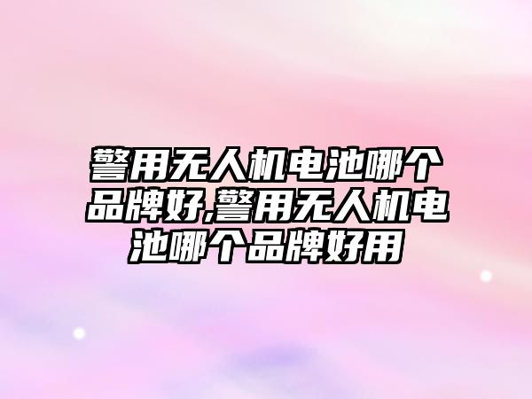 警用無人機電池哪個品牌好,警用無人機電池哪個品牌好用