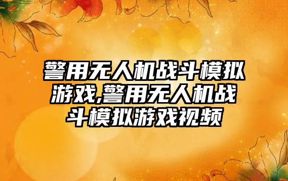 警用無人機戰斗模擬游戲,警用無人機戰斗模擬游戲視頻