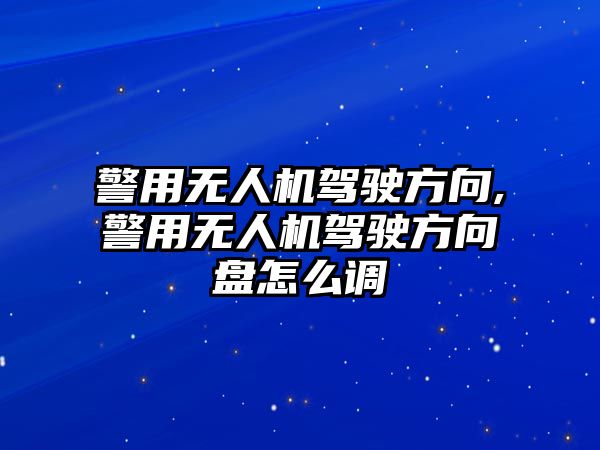 警用無人機駕駛方向,警用無人機駕駛方向盤怎么調