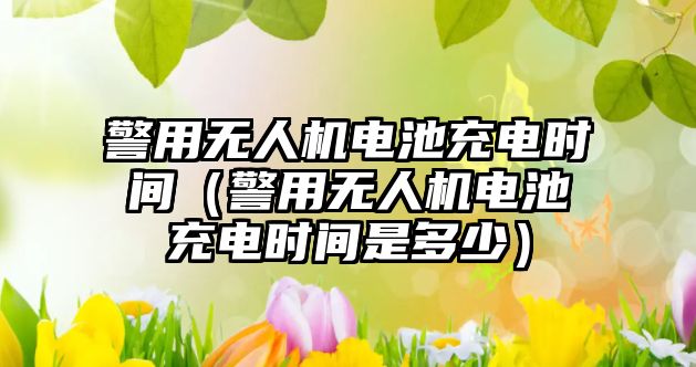 警用無人機電池充電時間（警用無人機電池充電時間是多少）