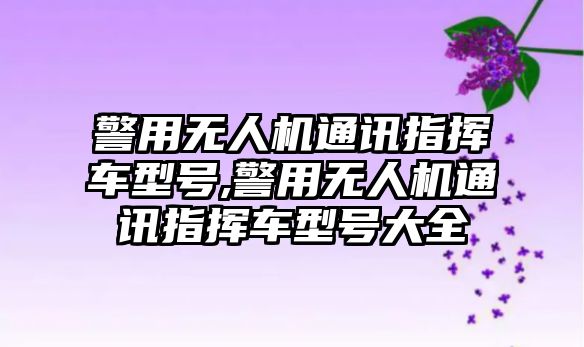 警用無(wú)人機(jī)通訊指揮車型號(hào),警用無(wú)人機(jī)通訊指揮車型號(hào)大全