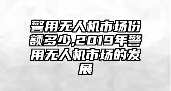 警用無人機市場份額多少,2019年警用無人機市場的發展