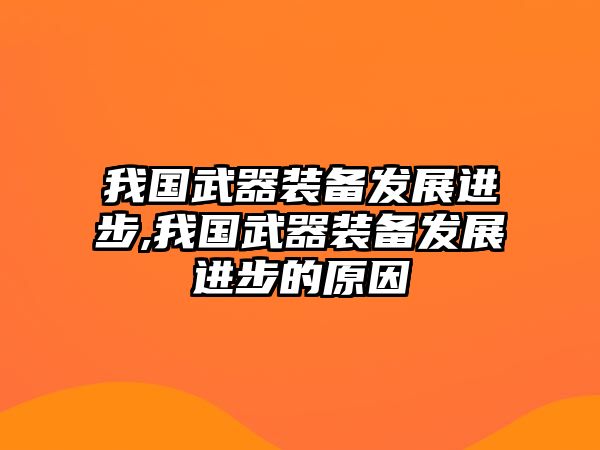 我國武器裝備發展進步,我國武器裝備發展進步的原因