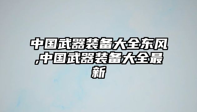 中國武器裝備大全東風,中國武器裝備大全最新