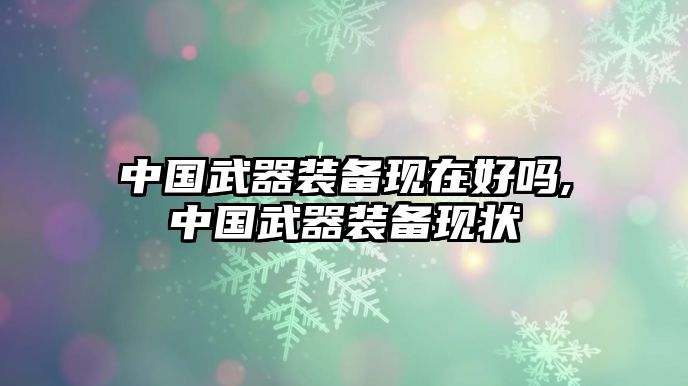 中國(guó)武器裝備現(xiàn)在好嗎,中國(guó)武器裝備現(xiàn)狀