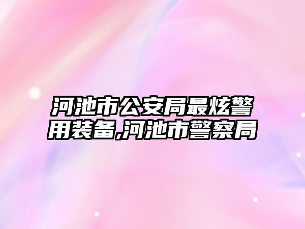 河池市公安局最炫警用裝備,河池市警察局