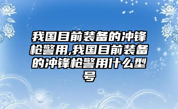 我國目前裝備的沖鋒槍警用,我國目前裝備的沖鋒槍警用什么型號(hào)