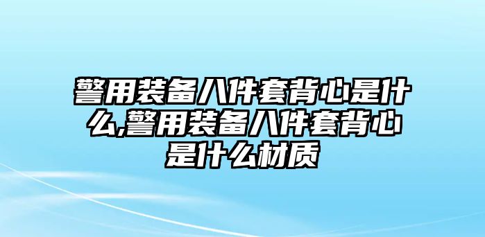 警用裝備八件套背心是什么,警用裝備八件套背心是什么材質(zhì)