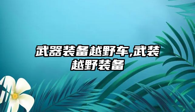 武器裝備越野車,武裝越野裝備