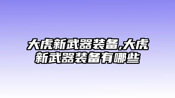 大虎新武器裝備,大虎新武器裝備有哪些