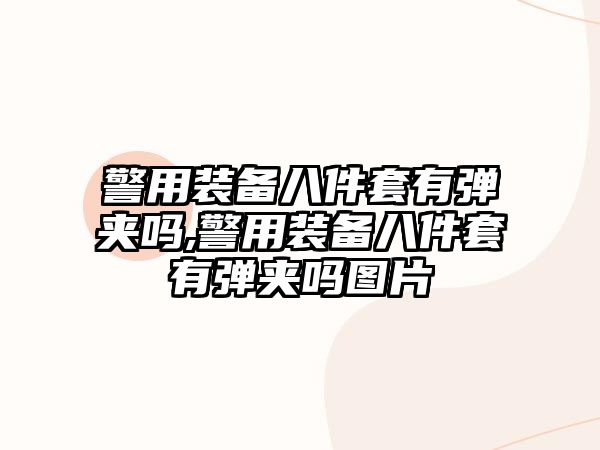 警用裝備八件套有彈夾嗎,警用裝備八件套有彈夾嗎圖片