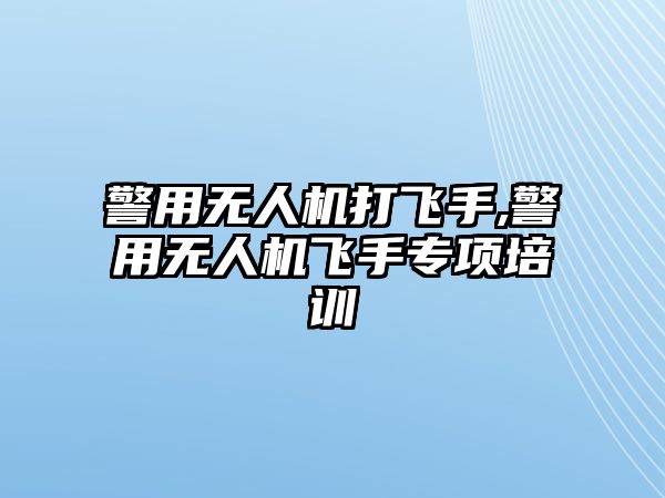 警用無人機打飛手,警用無人機飛手專項培訓