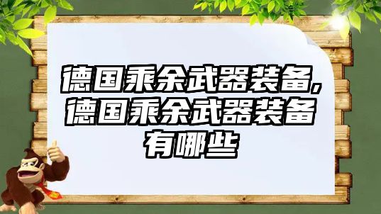 德國乘余武器裝備,德國乘余武器裝備有哪些