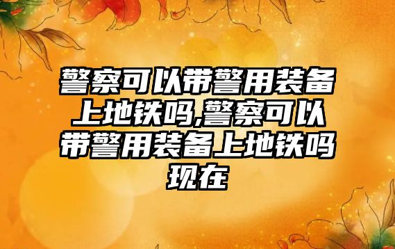 警察可以帶警用裝備上地鐵嗎,警察可以帶警用裝備上地鐵嗎現(xiàn)在