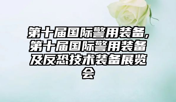 第十屆國際警用裝備,第十屆國際警用裝備及反恐技術(shù)裝備展覽會