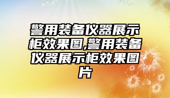 警用裝備儀器展示柜效果圖,警用裝備儀器展示柜效果圖片