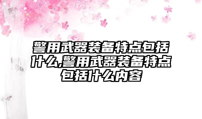 警用武器裝備特點包括什么,警用武器裝備特點包括什么內容