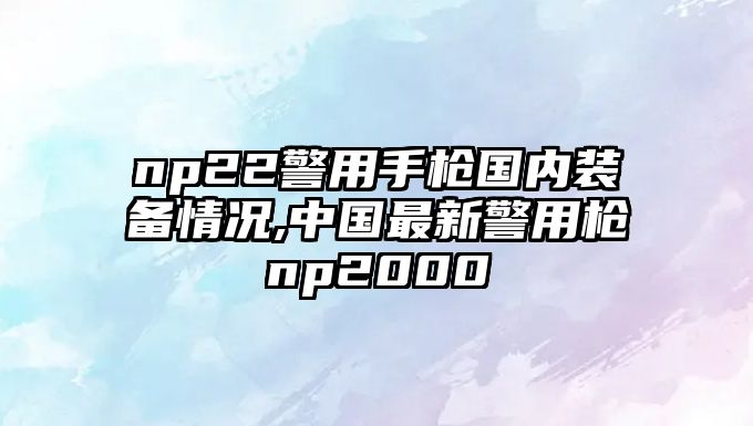 np22警用手槍國內(nèi)裝備情況,中國最新警用槍np2000