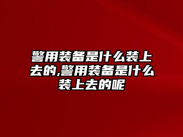 警用裝備是什么裝上去的,警用裝備是什么裝上去的呢