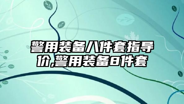 警用裝備八件套指導價,警用裝備8件套