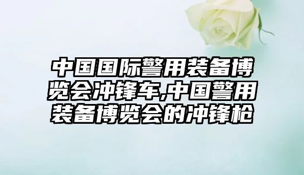 中國國際警用裝備博覽會(huì)沖鋒車,中國警用裝備博覽會(huì)的沖鋒槍