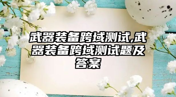 武器裝備跨域測(cè)試,武器裝備跨域測(cè)試題及答案