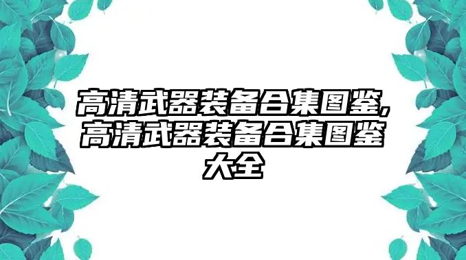 高清武器裝備合集圖鑒,高清武器裝備合集圖鑒大全