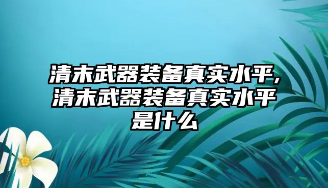 清末武器裝備真實水平,清末武器裝備真實水平是什么