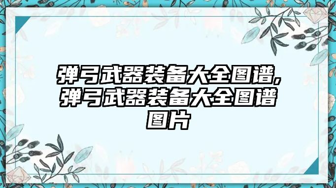 彈弓武器裝備大全圖譜,彈弓武器裝備大全圖譜圖片