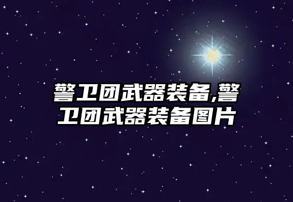 警衛(wèi)團武器裝備,警衛(wèi)團武器裝備圖片