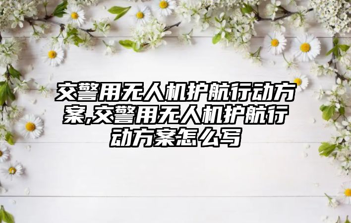 交警用無人機護航行動方案,交警用無人機護航行動方案怎么寫