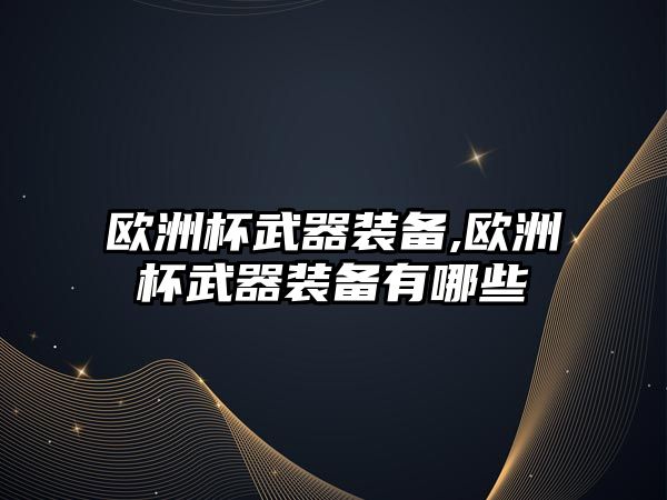 歐洲杯武器裝備,歐洲杯武器裝備有哪些